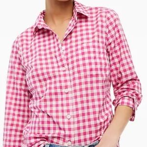 J.Crew Gingham lightweight cotton shirt in signature fit LARGE